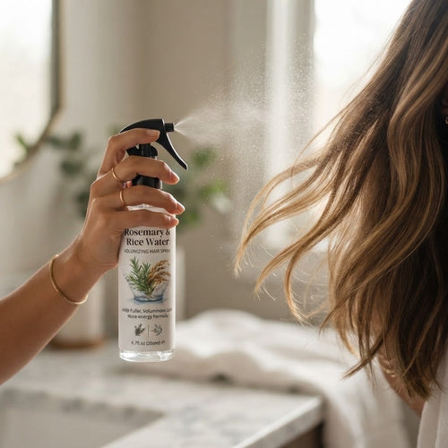 Rosemary & Rice Water Hair Growth Spray – Natural Lightweight Formula for Strong, Shiny Hair