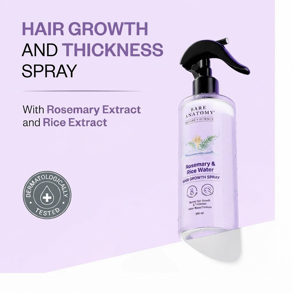 Rosemary & Rice Water Hair Spray – Natural, Lightweight, Non-Greasy