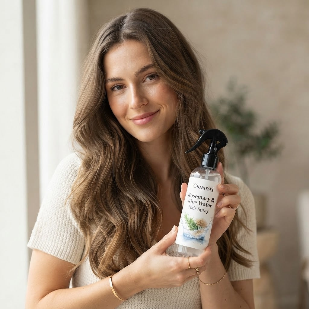 Rosemary & Rice Water Hair Growth Spray – Natural Lightweight Formula for Strong, Shiny Hair