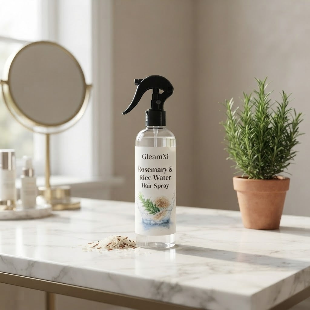 Rosemary & Rice Water Hair Growth Spray – Natural Lightweight Formula for Strong, Shiny Hair